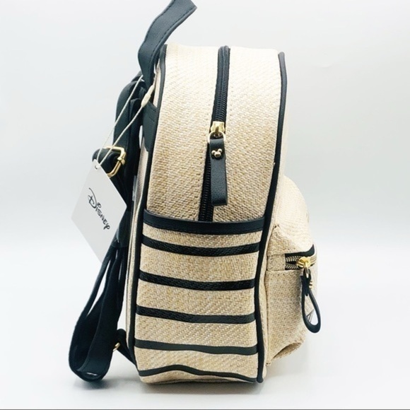 Disney Mickey Mouse Straw Raffia Style Mini Backpack 10”in x 7”in Disney Travel - Picture 6 of 14